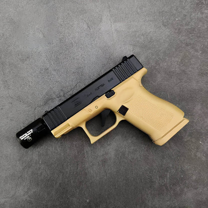 Glock 17 Pistol Lighter with laser sight and silencer side profile