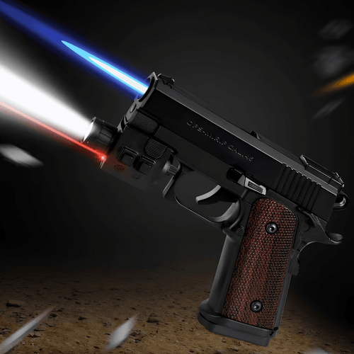 SW1911 Pistol Lighter with laser sight and blue flame ignition