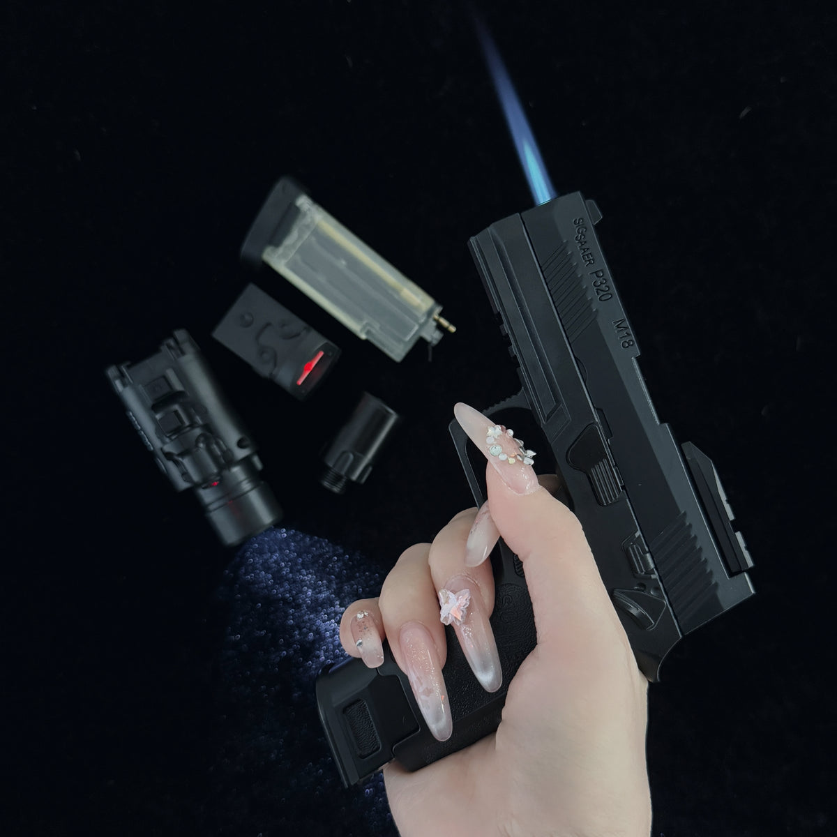 Refillable butane jet lighter, alternate product view