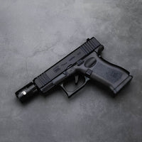 Glock 17 Pistol Lighter with laser sight and silencer side profile