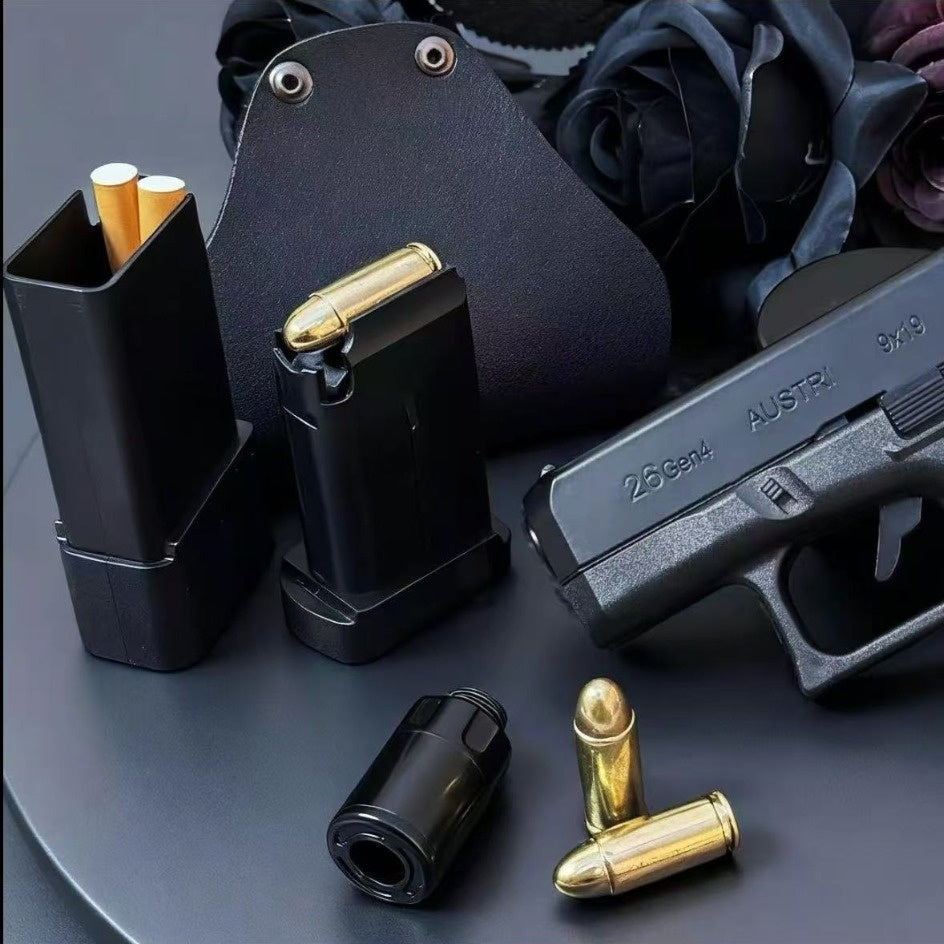Glock 26 Lighter  with laser silencer and bullet magazine